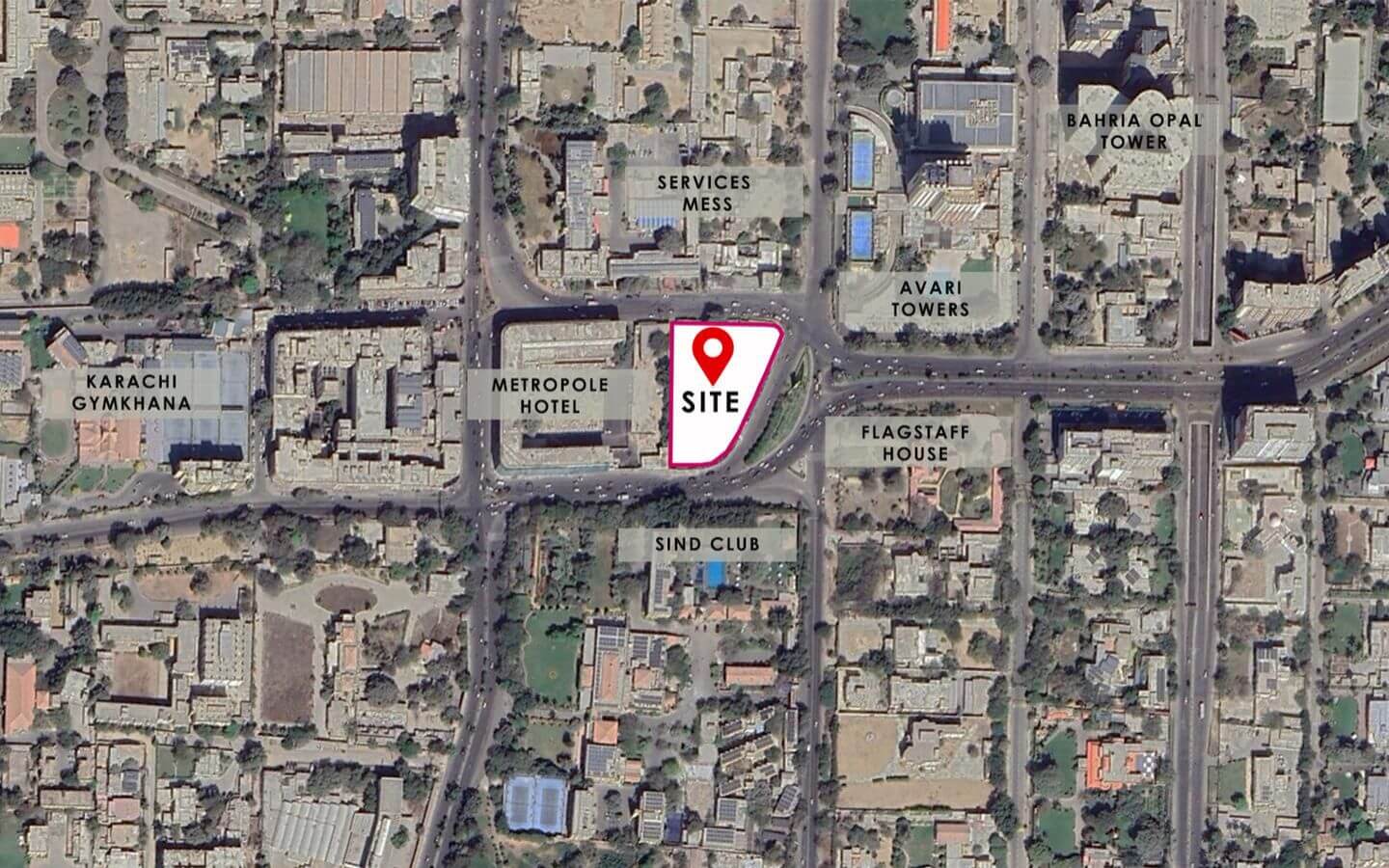 Detailed location map of Faisal One Metropole Near Shahra-e-Faisal Karachi, highlighting proximity to Civil Lines and key landmarks for commercial properties by MaxX Capitals Real Estate Experts.
