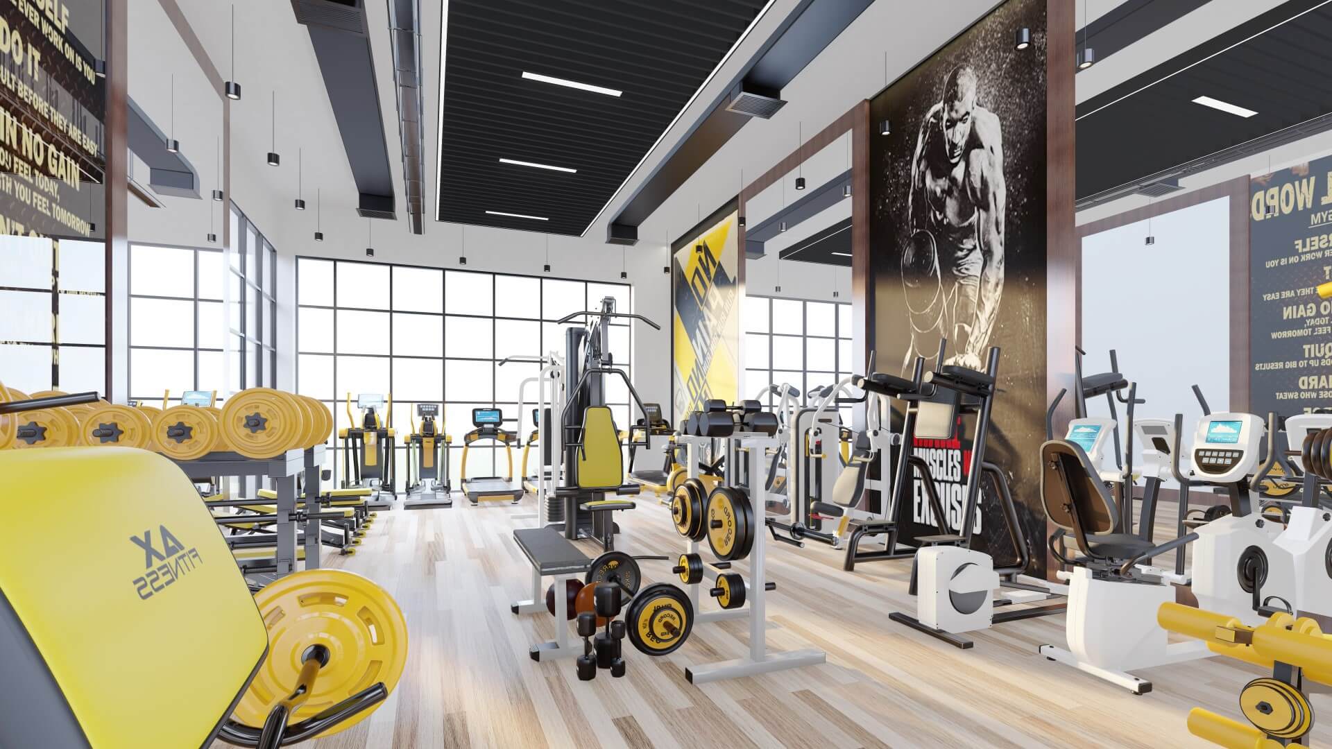 State-of-the-art gymnasium in Saima Marina Residence, DHA Phase 8, Karachi