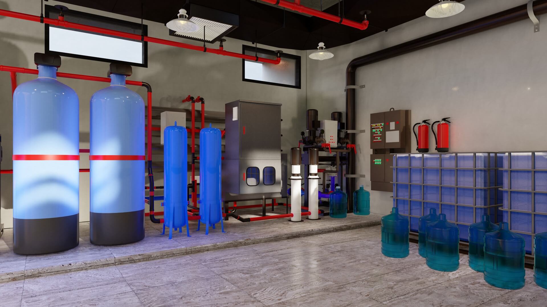 Reverse osmosis plant providing purified water at Saima Marina Residence, DHA Phase 8, Karachi